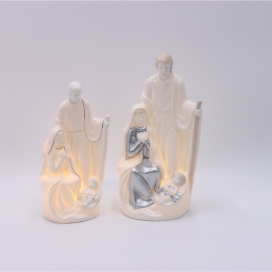 CERAMIC CHRISTIAN DECOR WITH LED LIGHT